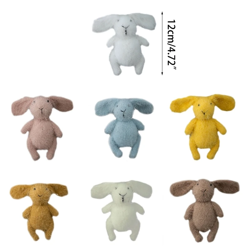 Nouveau-né fait à main animaux mignons lapin poupée photographie lapin bébé fille accessoire D5QA