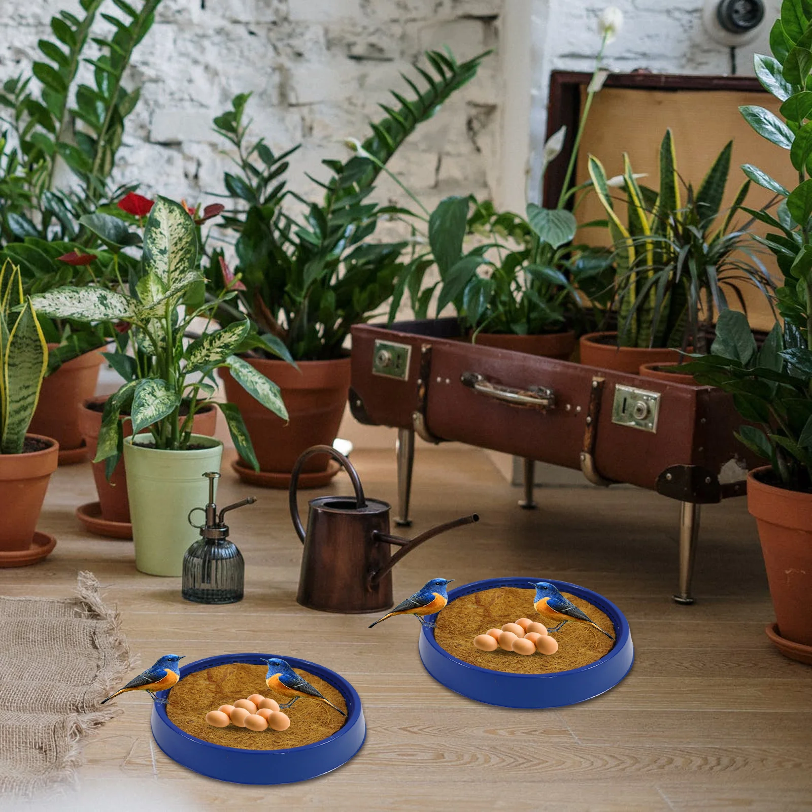 

8Pcs Plastic Bird Nest Premium Easy Use Natural Touch Small Bird Cage Outdoor Breeding Hatching Egg Box Egg Box