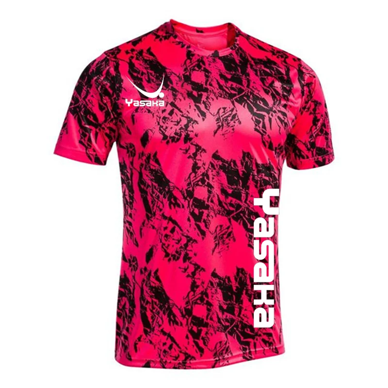 Herren-Sport-T-Shirt, Badminton, Tennis, Trainingsanzug, Sommer, Laufen, Fitness, bequem und atmungsaktiv, kurzärmeliges Oberteil mit O-Ausschnitt