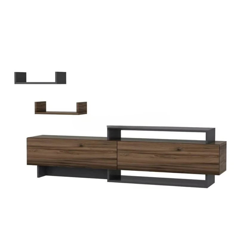 

TV Cabinet with Mass Storage Solid Wood Simple Modern Storage Retractable TV Cabinet