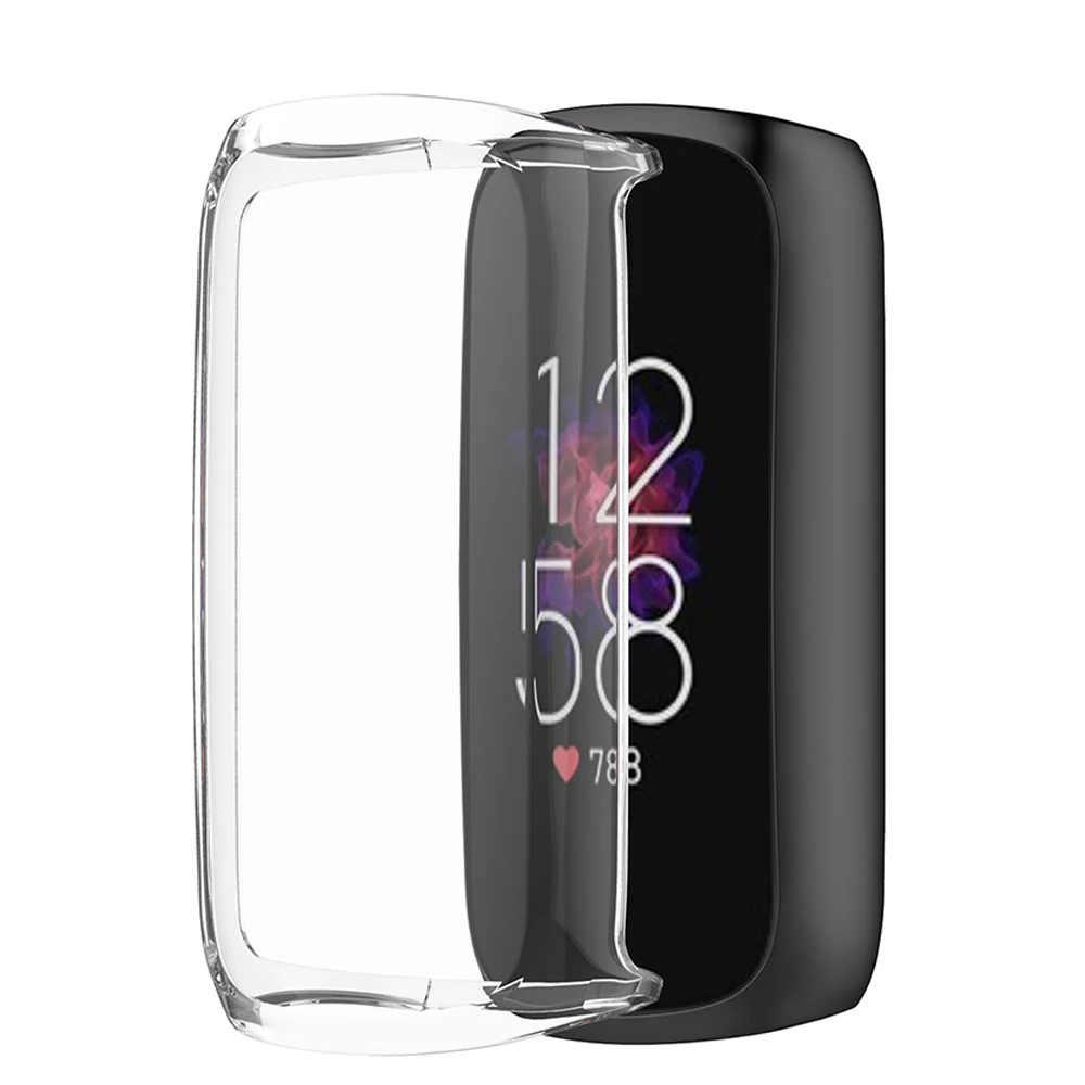 Soft TPU Protective Case For Fitbit Luxe Smart Watch HD Clear Bumper Cover Accessories