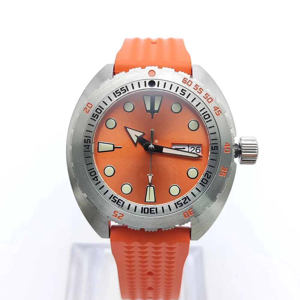 

PARNSRPE Топ Мужские автоматические механические часы с сапфировым стеклом 42 мм Серебряные часы из нержавеющей стали Подходят для NH35 с датой