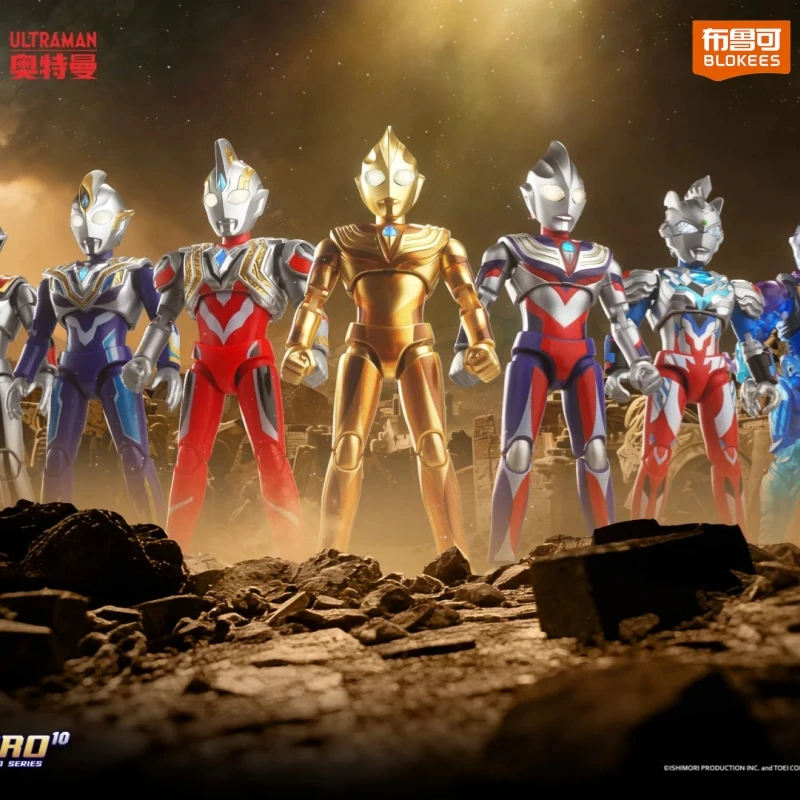 

BLOKEES Ultraman Shining Version S01 Blind Box Tiga Trigger Zeta High Reduction Figure Desktop Ornament Blocks Toy Collect Gifts