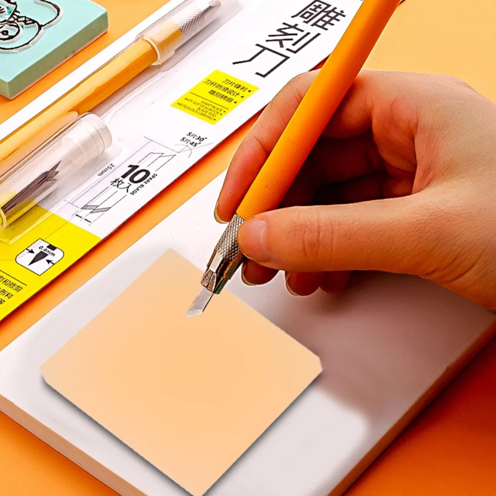 12-個半透明ゴム彫刻ブロック-pvc-耐久性のあるゴムスタンプ彫刻ブロック-5x5x1cm-12-色ゴムスタンプブロック