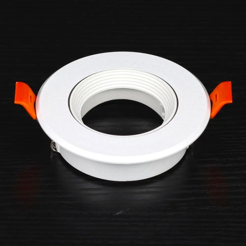 Plastic Round Square Adjustable LED Recessed Ceiling Down Light Fitting Frame For MR16 GU10 Spotlight Bulb Fixture Housing