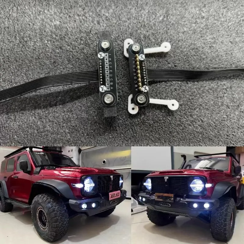 

LED magnetic light plug-in-free board for 1/8 RC Crawler Car second generation KM tank 300 Raptor f150 modification accessories