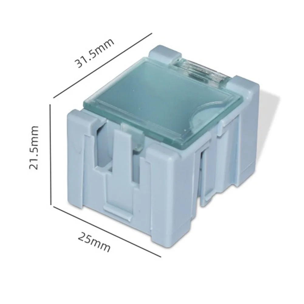 Practical Electronic Component Storage Containers Easy to Use Wide Opening Design Auto Lock Assorted Colors Pack of 10