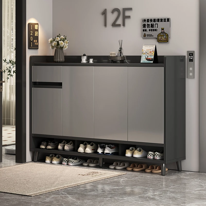 

Shoe cabinet, household door storage cabinet, integrated against the wall to enter the house, corridor outside the door, locker