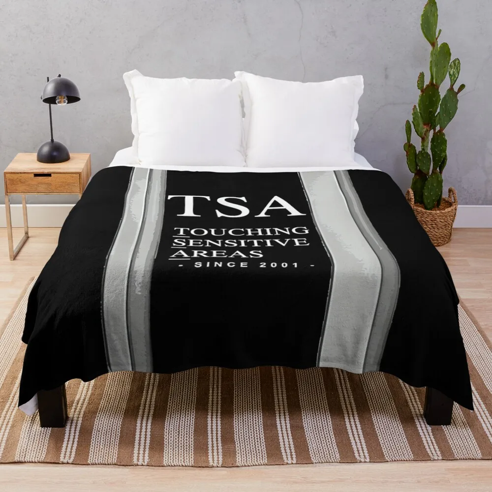 TSA Touching Sensitive Areas Funny T-Shirt. Planes Airports Throw Blanket Comforter Winter beds Extra Large Throw Blankets