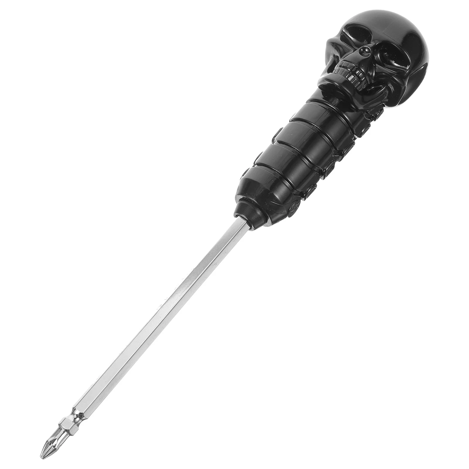 

Skull Shaped Multi Screwdriver Black Double Head Professional Repair Tool for Computer Flat Cross Screwdriver Kit Heavy Duty