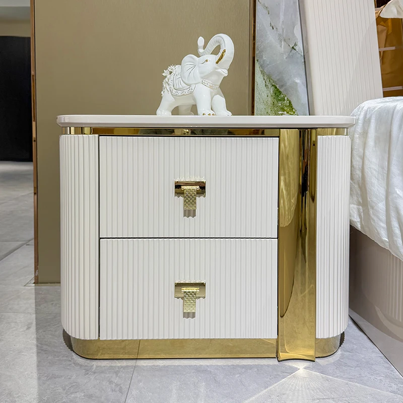 

Modern Design White Wood Bedside Bedside Tables Storage Cbainet Home Furniture Luxury Bedroom Wooden Bedside Tables with Drawers