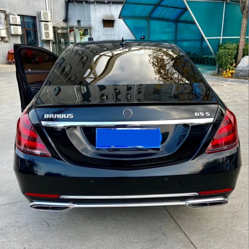 For Mercedes Benz S Class W222 2014-2023 Rear Turnk  Lid Spoiler Roof Window Wings ABS Plasitc Exterior Tuning Accessories Parts