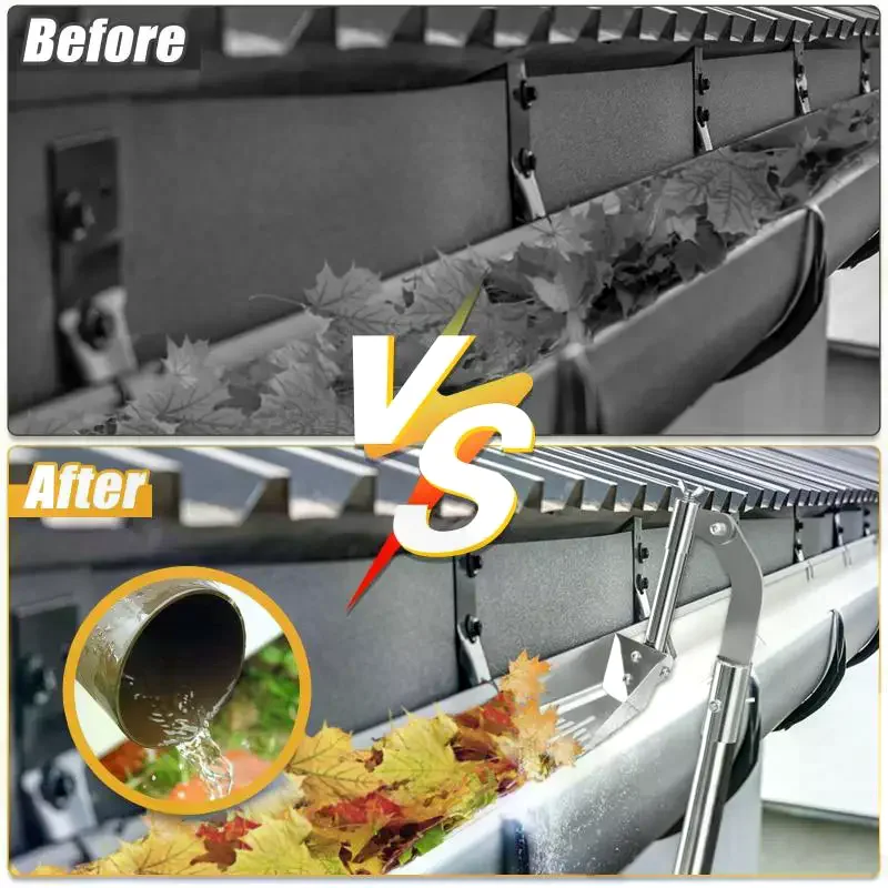 

Совок для желоба, инструмент для очистки домашнего желоба, домашний очиститель, ложка для чистки листьев, алюминиевый сплав, инструмент для очистки желоба для садовой крыши