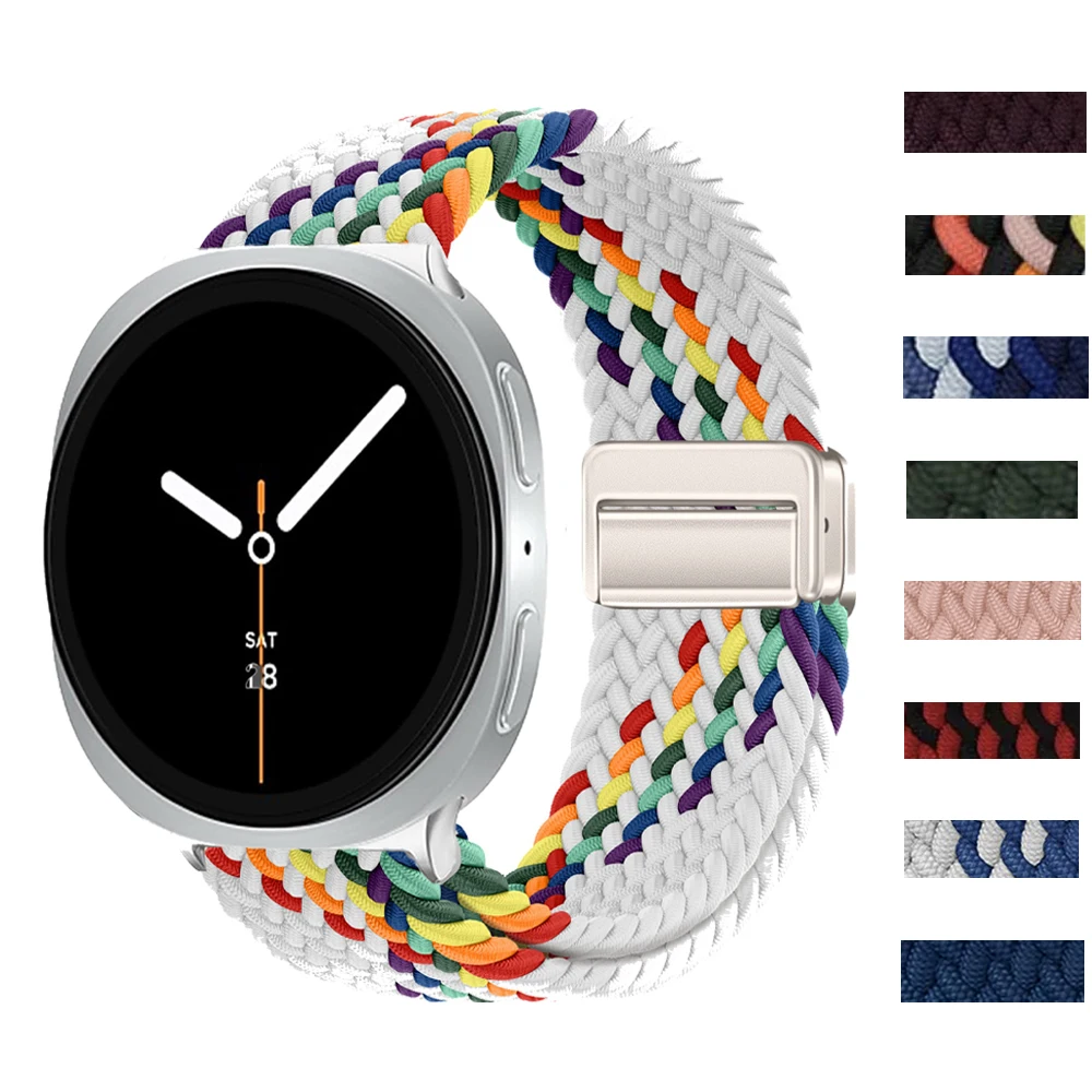 Braided Solo Loop for Samsung Galaxy Watch 8 Strap 40/44mm Accessories Nylon Bracelet Correa Galaxy Watch 8 Classic Band 46mm