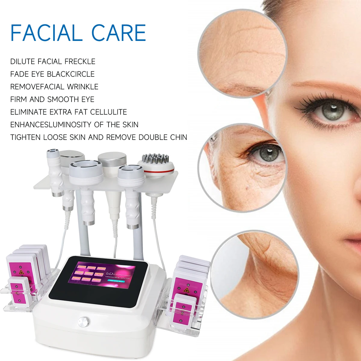 Meisikang 120K Kavitation Vakuum Körper Schlankheitsmaschine, 7 in 1 Multifunktions Schönheitsgerät, Radiofrequenz Lasergerät, Body Shaper, Cellulite Körper Schlankheitsmassagegerät – Detail 5