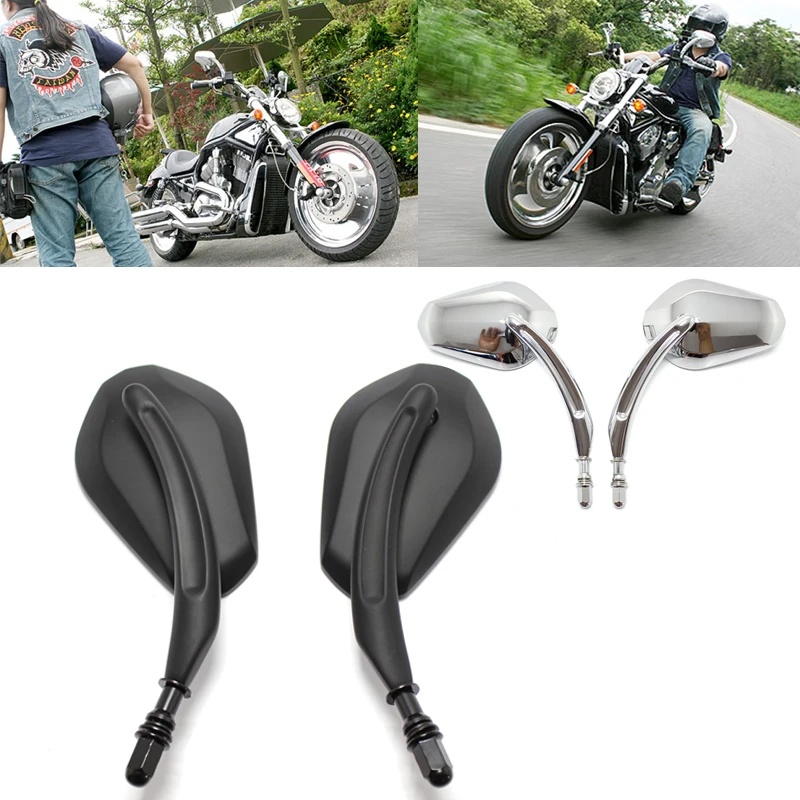 Motorcycle Rear View Mirrors For Harley Sportster Dyna Touring Glide Road King 82-2020 Iron 883 Cross Bones Street Glide