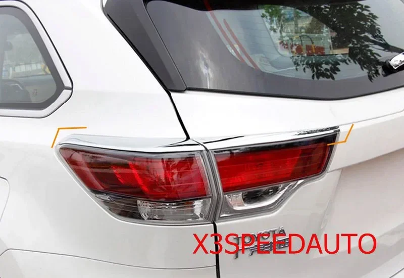

Tail Rear Light Eyelid Trim For Toyota Highlander 2015-2017 Free Shipping Chromed 4PCS