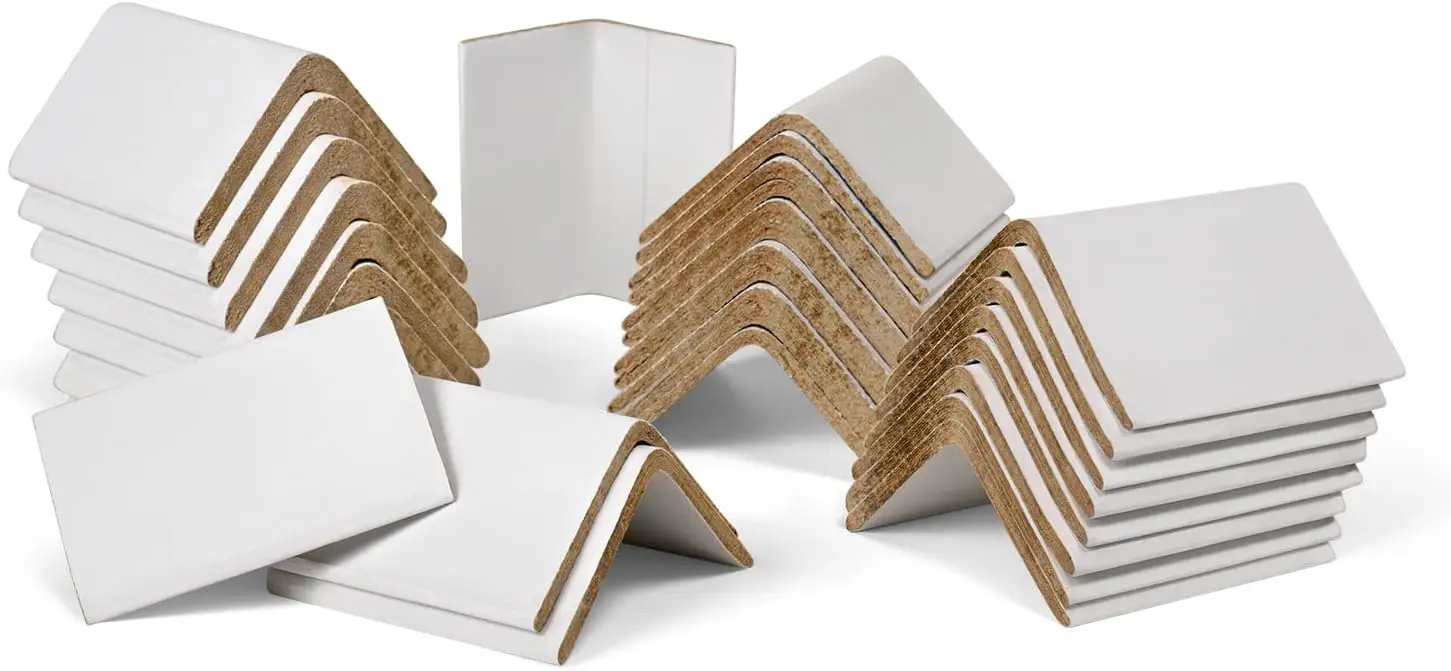 

Усиленные белые картонные уголки для транспортировки, 2 дюйма (ширина) x 2 дюйма (глубина) x 3 дюйма (длина), 200 шт. в упаковке - надежные защитные уголки для краев