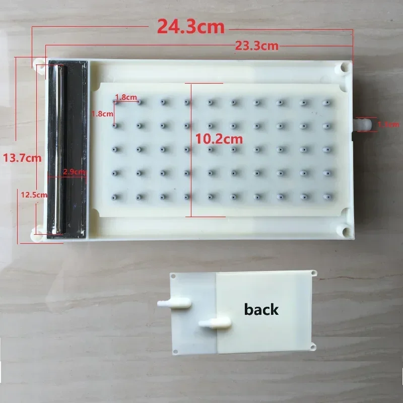 ABS 24.3X13.7cm Rectangular Shower intubation type interface Shower head 5 * 10 hole Top Spray Waterfall Shower Head Accessories