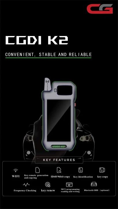 Picture 7: CGDl K2 Professional Multi-functional Support 96Bit ID48 Co-py Remote Generator Smart Car Key Programmer Tool