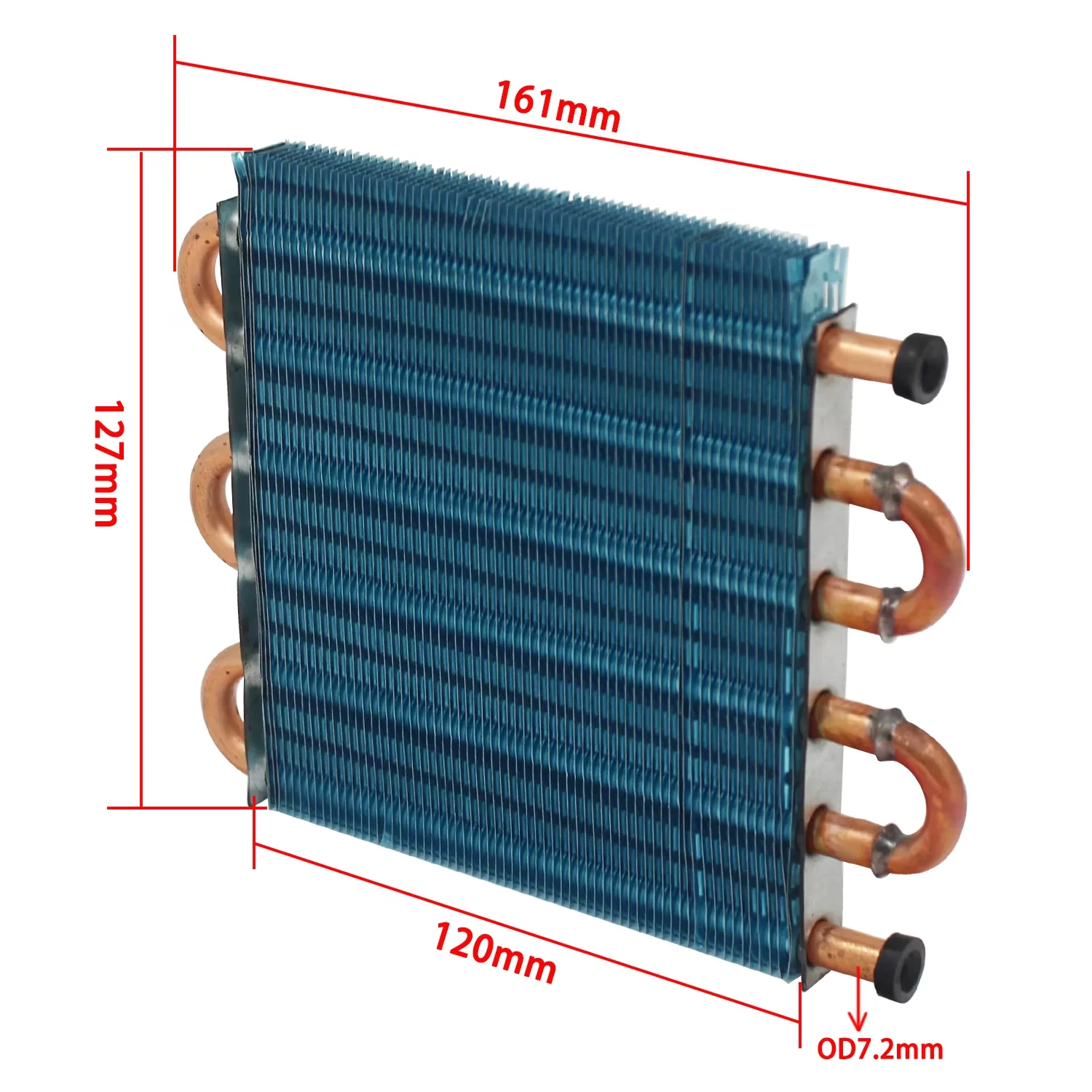 Miniature condensing radiator copper tube aluminum fin heat exchanger finned air cooled evaporator mini condenser accessories