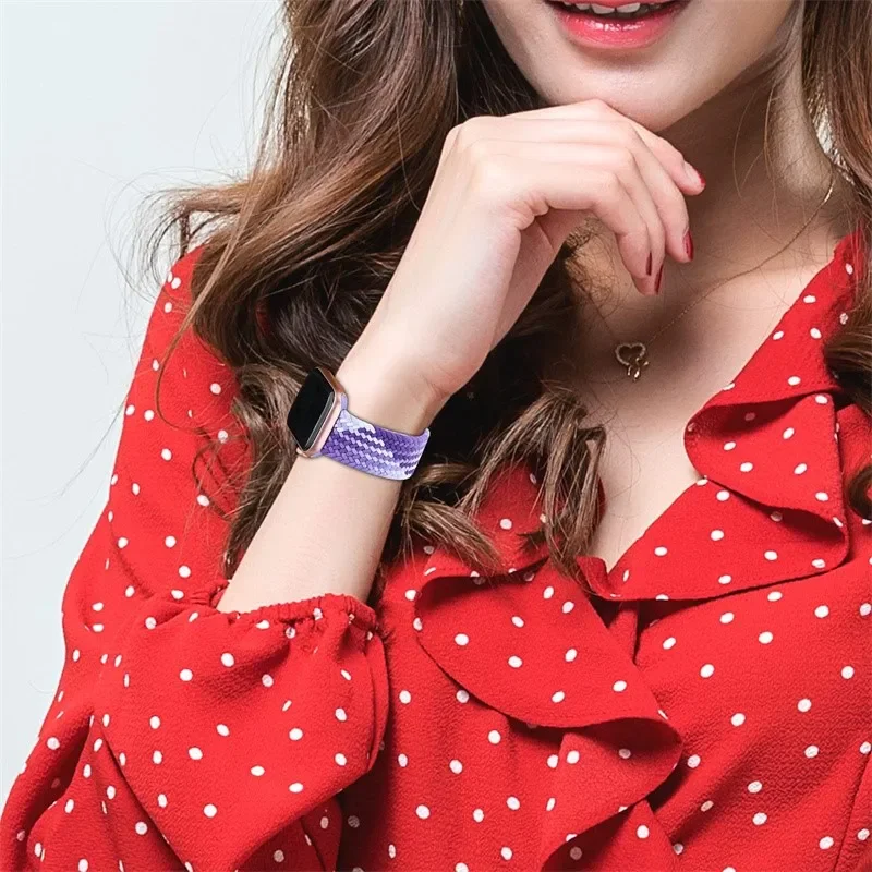 Nylon Strap for Apple Watch Ultra 2 Band 49mm 40mm 44mm 41mm 38 45mm Elastic Braided Loop Bracelet IWatch Series 9 8 7 6 SE 5 4 image 6