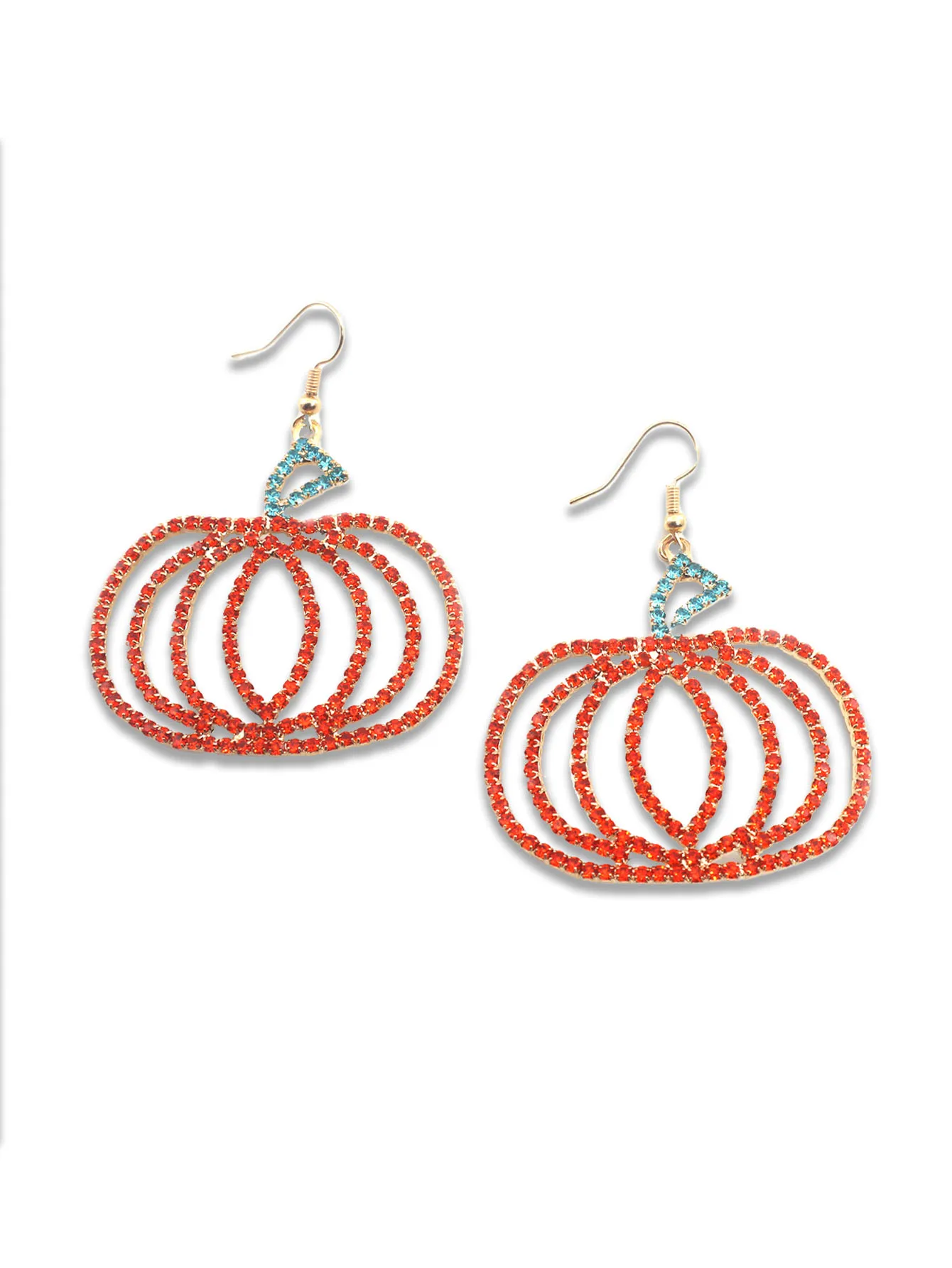 1pcs Halloween Pumpkin Pendant Earrings Orange Exaggerated Simple Shining Elegant Accessories