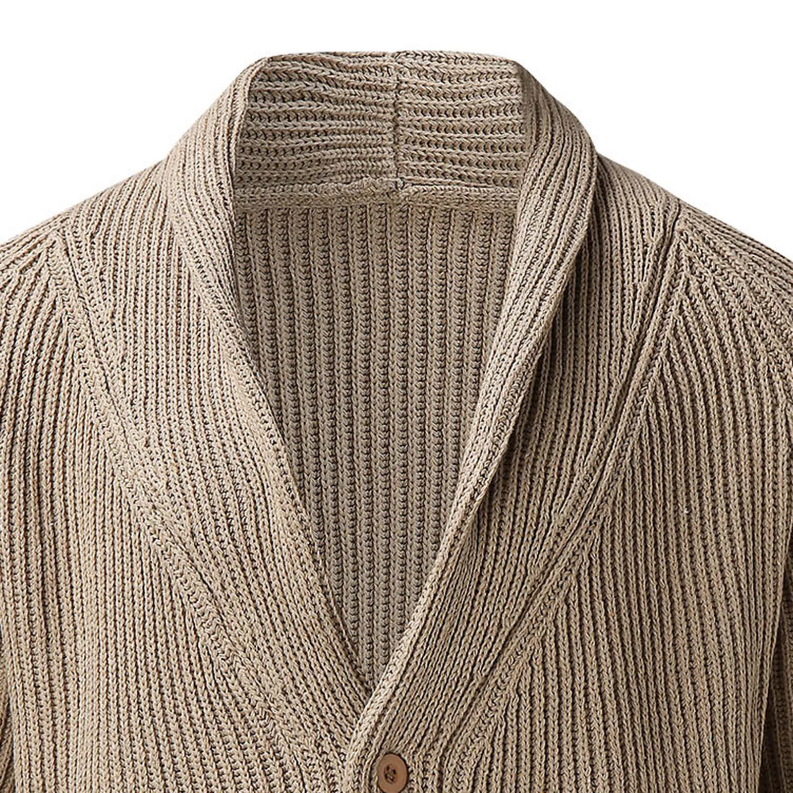 Único Breasted monocromático masculino de malha Cardigan, casaco fino de manga comprida, suéter grosso, malhas masculinas, coreano