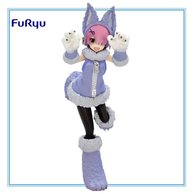 In Stock Original Genuine FuRyu Re: Zero Starting Life in Another World 18cm Ram PVC Model Doll Collectible Toys Gifts for Girls