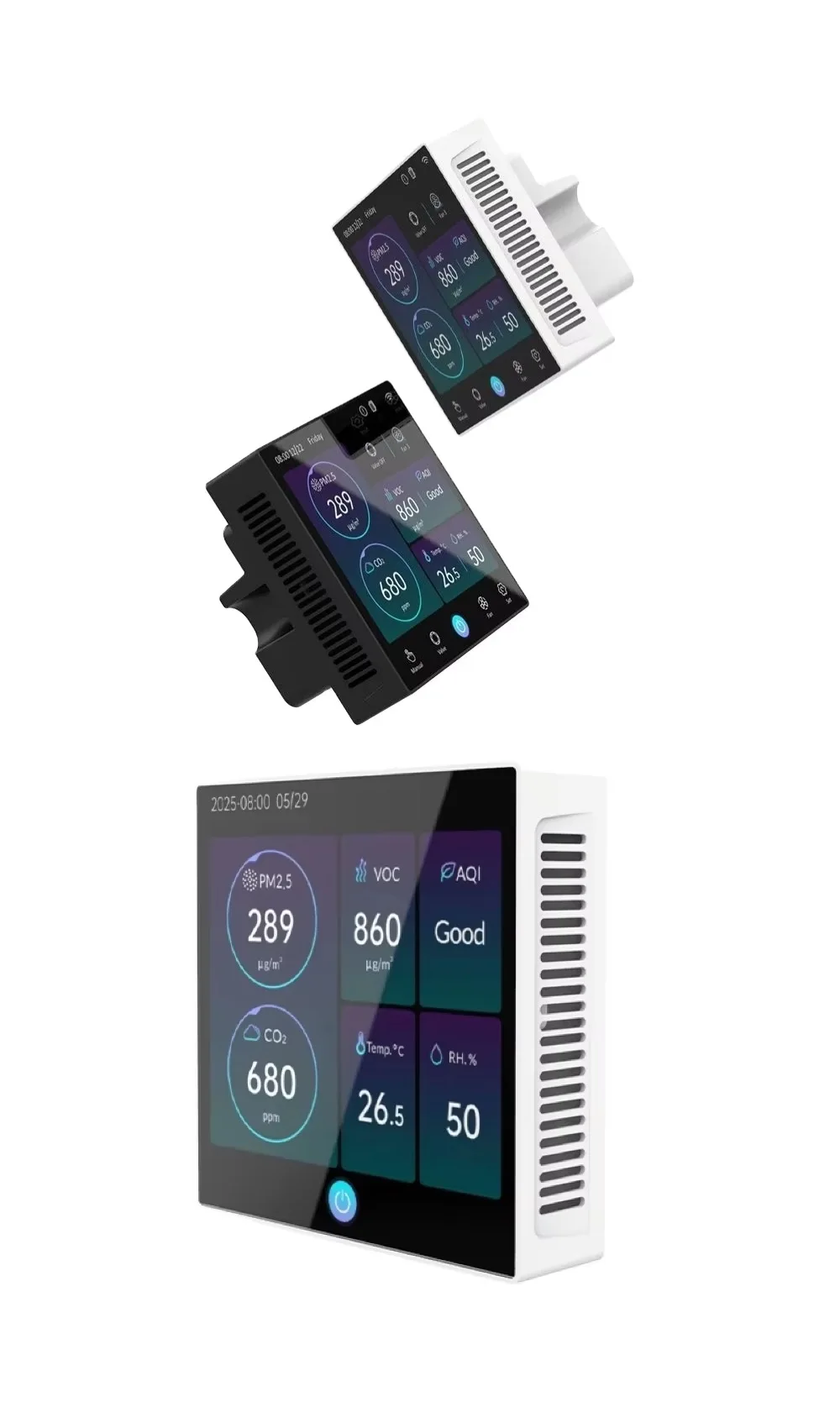 WiFi/RS485 Output Fresh Air System Controller Temperature&Humidity CO2 Pm2.5 Aqi Support APP