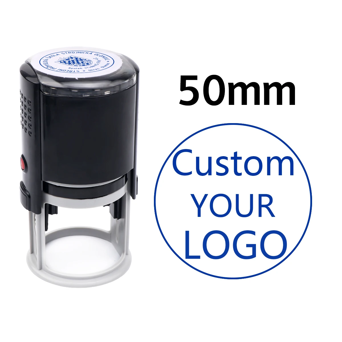 Aangepaste zelfinktende stempel met uw eigen logo, lichtgevoelige inkt / rubberen stempel, personaliseren uw logo Meerdere inktkleuropties