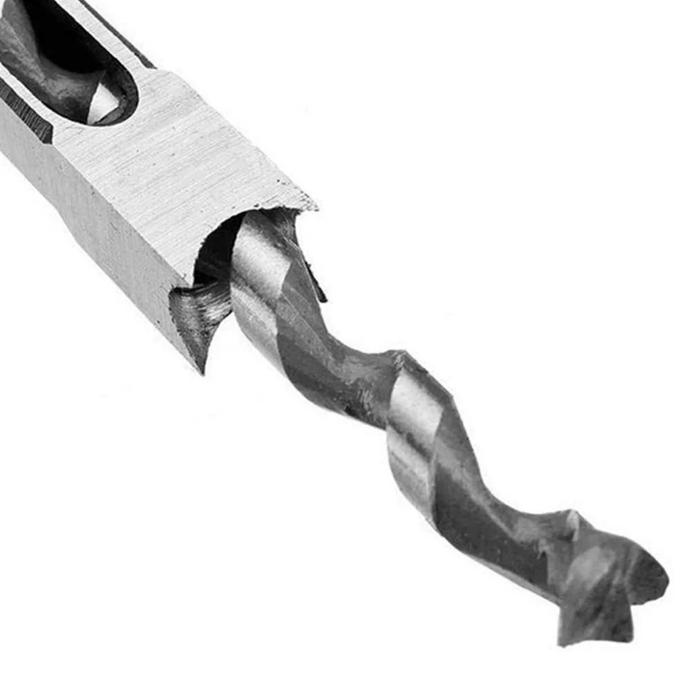 New 6.4/8/9.5/12.7mm Woodworking Square Hole Drill Bit Square Punching Bit Spirals  Slot Chisel Woodworking Tool Punching Bit