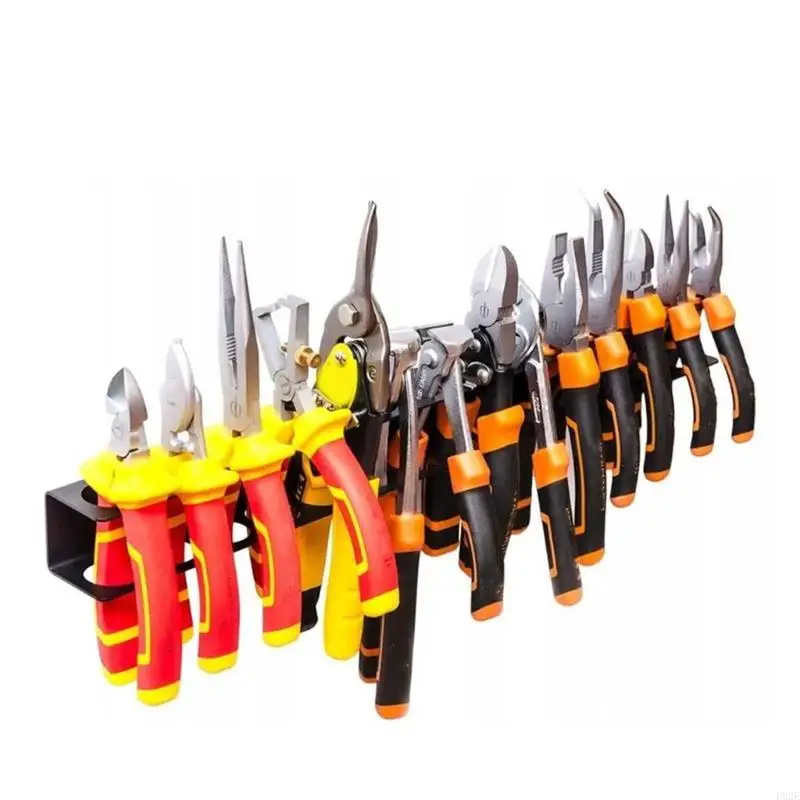 P82E Space Saving Wall Mount Tool Rack For Screwdrivers Pliers Tool Organization