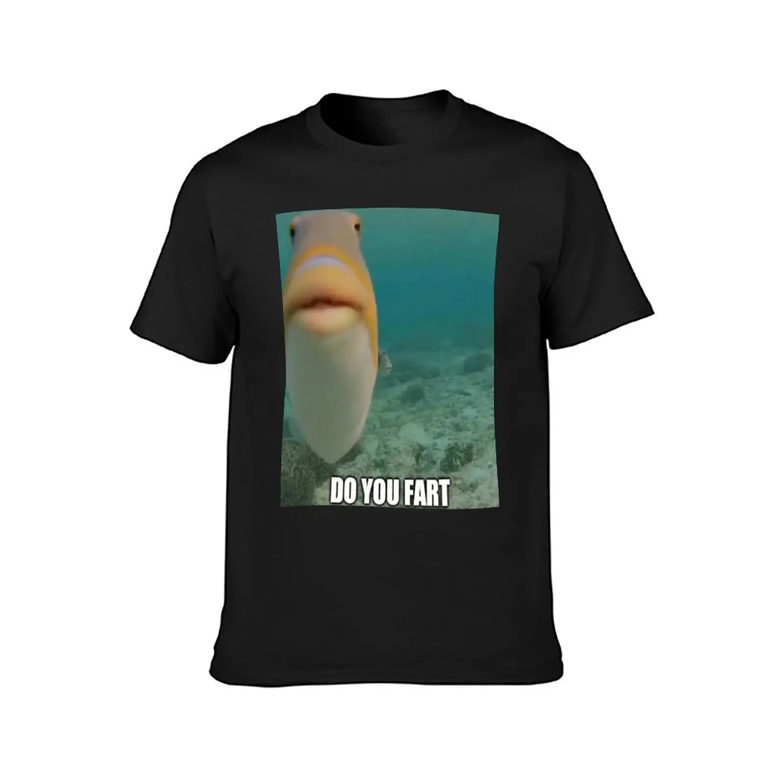 DO YOU FART - HUBERT FISH T-Shirt boys animal print oversized summer tops plain t shirts men