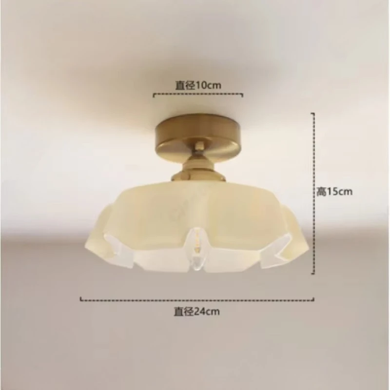 Vintage E14 Glass LED Ceiling Light Home Interior Lighting Bar Balcony Corridor Bedroom Living Room Decoration Atmosphere Light