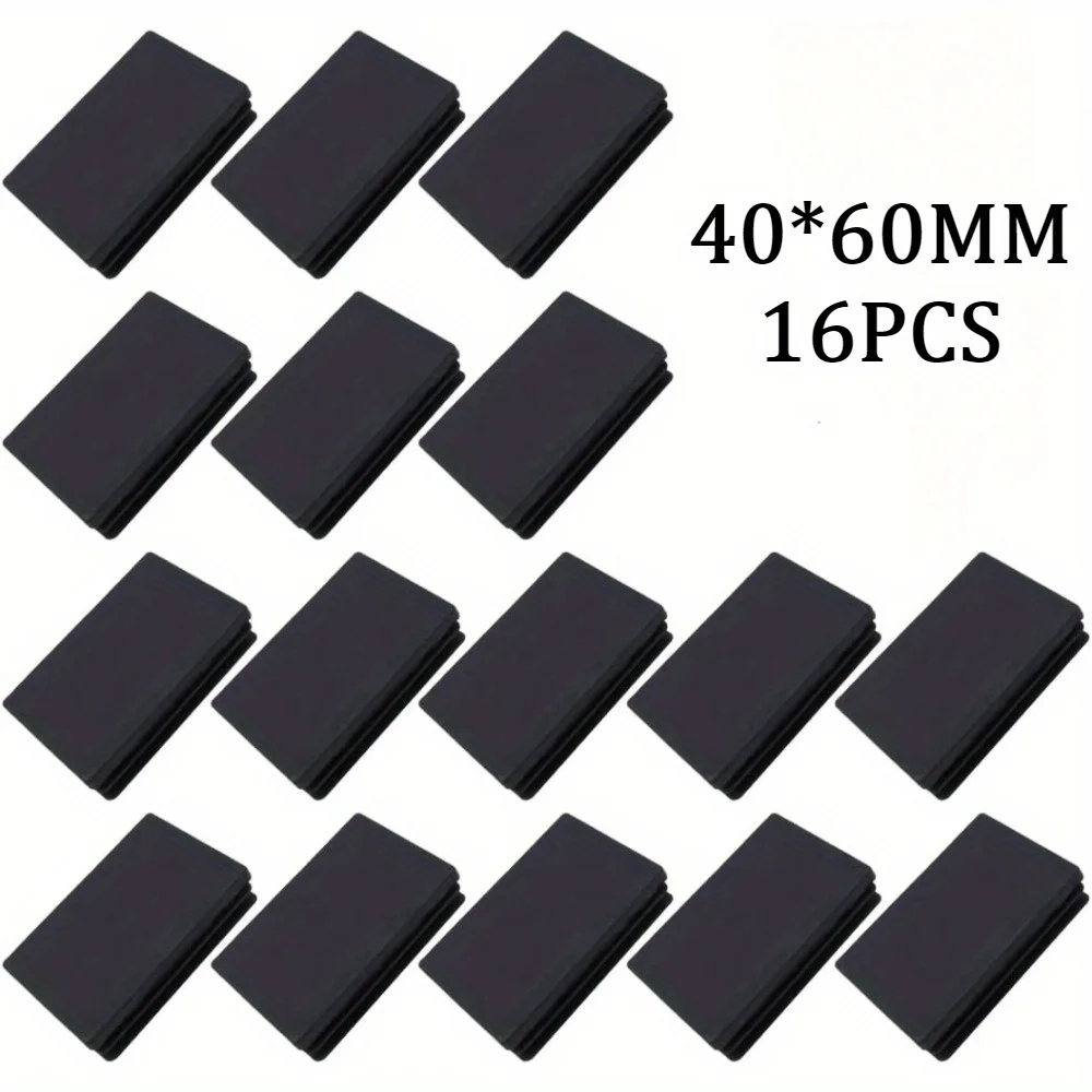 40*60mm 長方形パイププラグ PE プラスチックプラグ スクエアフットプラグ 長方形パイププラグ ゴムプラグ スクエアカバーに適しています 16個