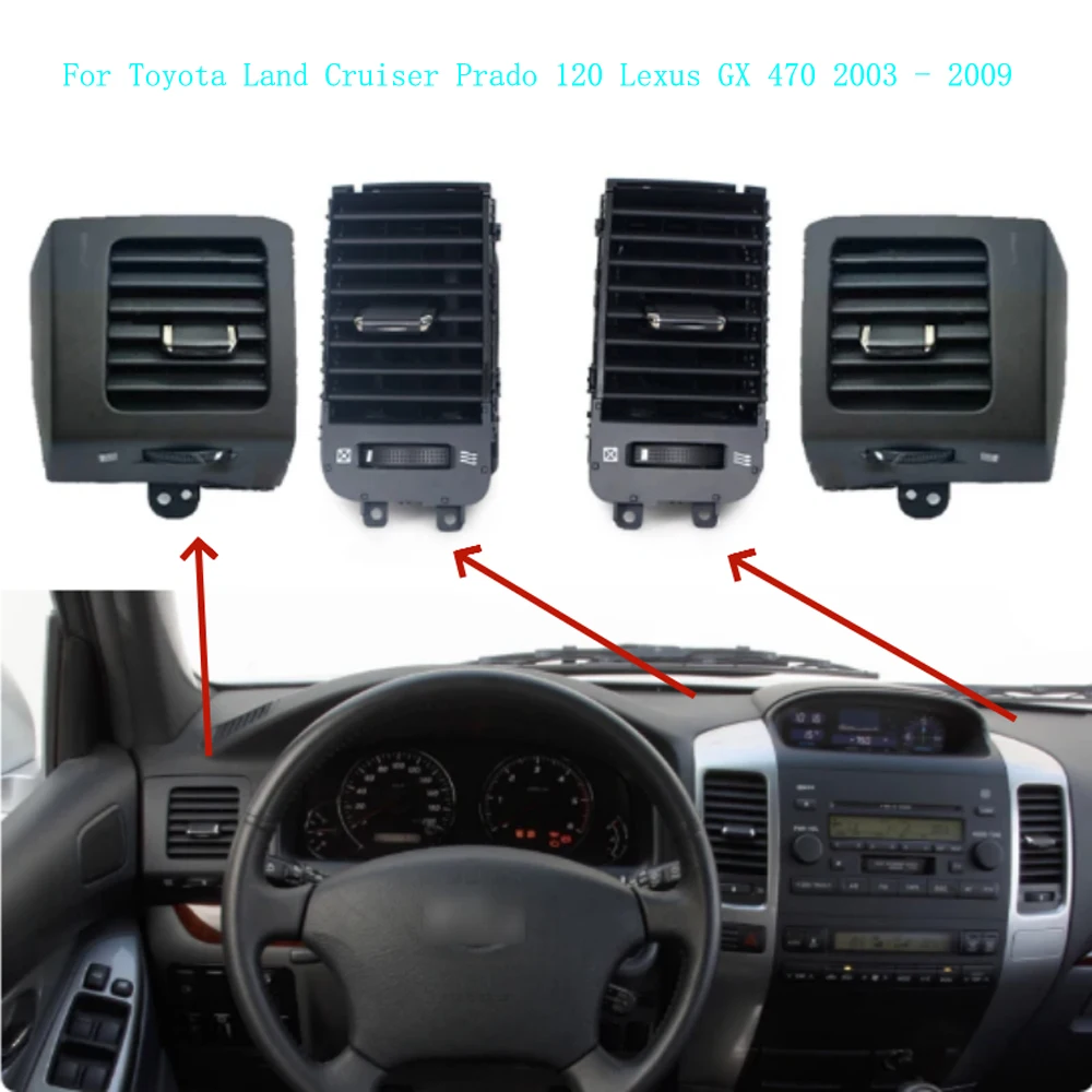 

For 2004 Toyota Land Cruiser Prado LC 120 Car Front Dashboard Center A/C Grille Vents Air Conditioner Outlet Interior Grille