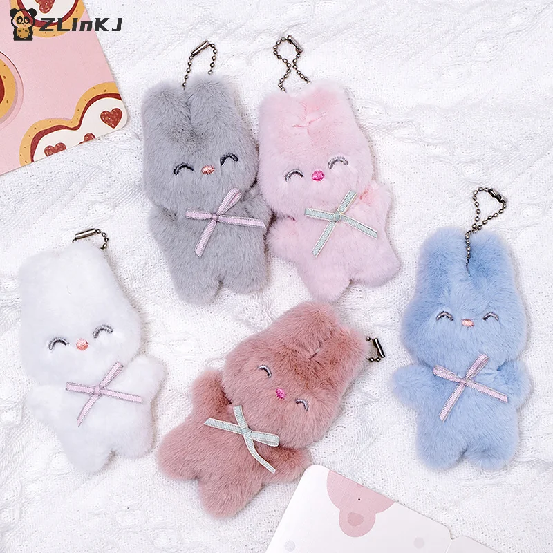 

▶1PCS Cute Rabbit Plush Keychain Cartoon Bunny Pendant Soft Stuffed Doll for Kids Backpack Bag Decorative Toy