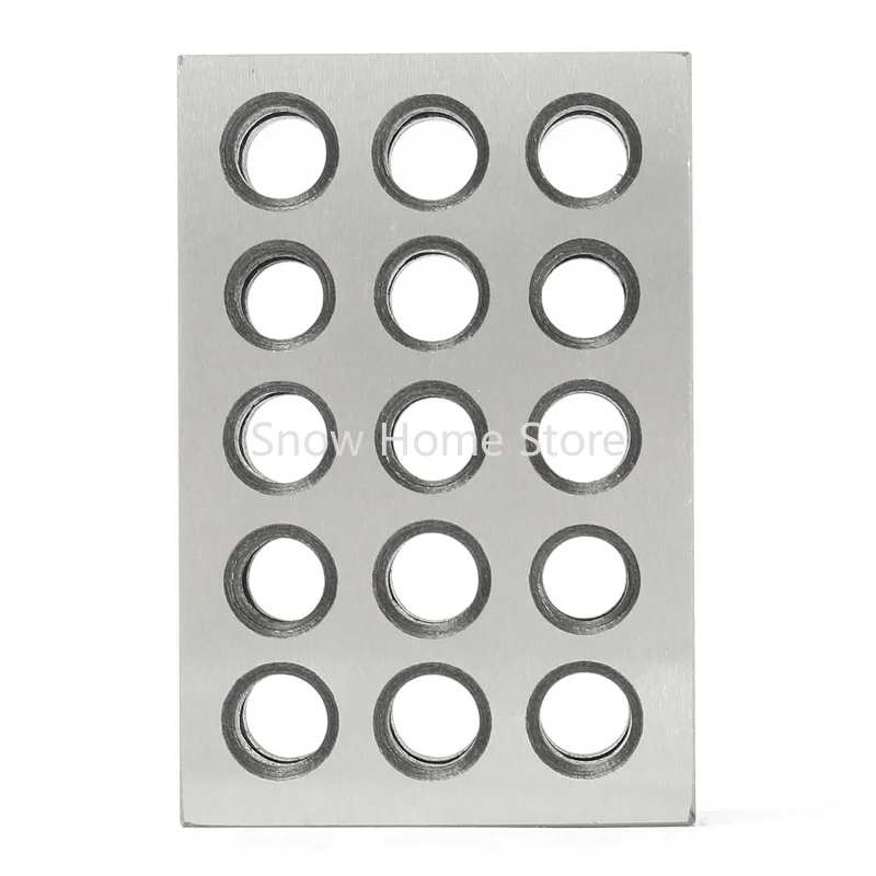 2pcs 23 Holes Precision 25-50-75mm Blocks Parallel Clamping Block Set, Steel Block 23 Holes 1-2-3