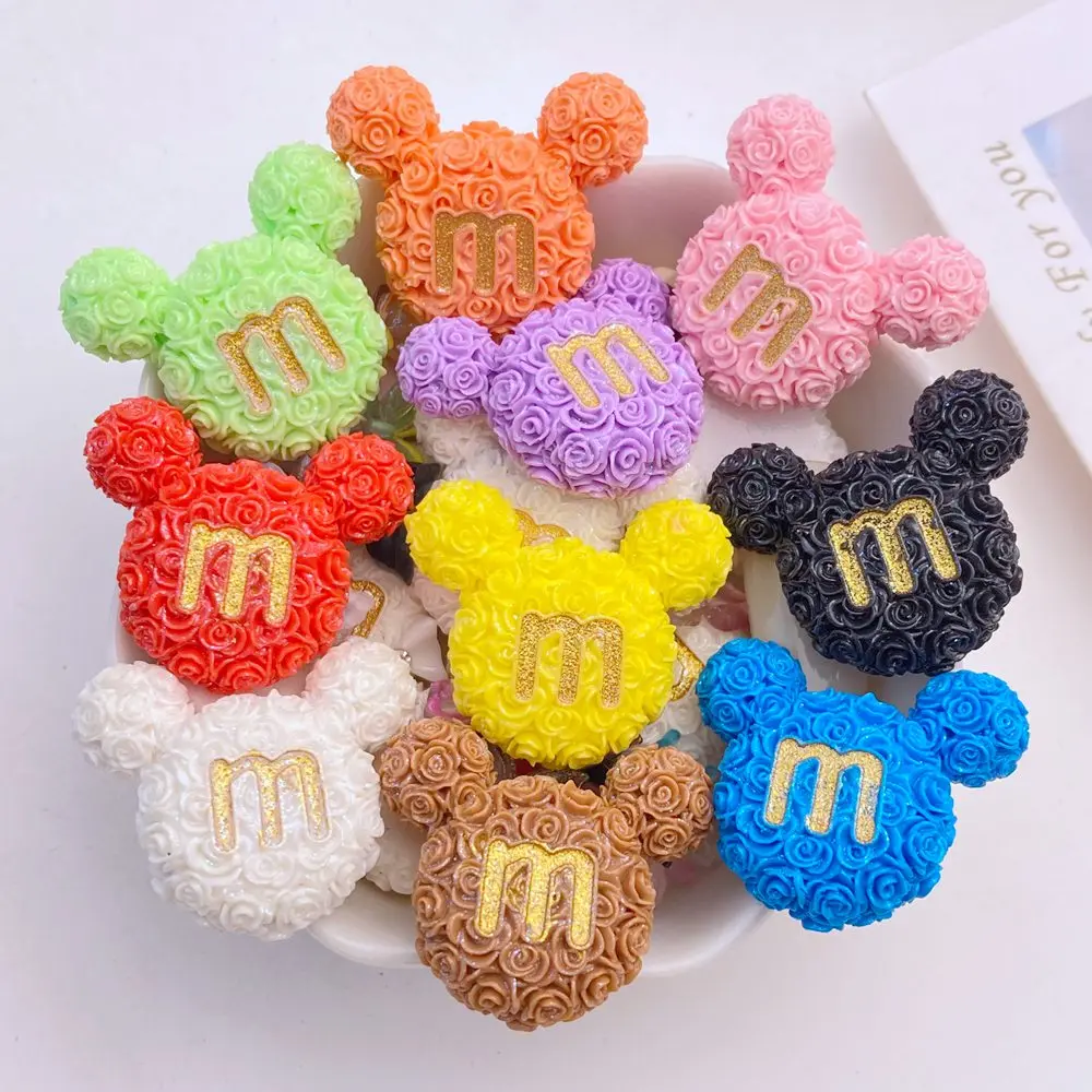 

10Pcs New Cute Resin Cartoon M Character Series Flat Back Parts Embellishments For Hair Bows Accessorie