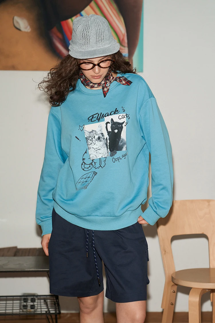 ELFSACK Damen-Sweatshirt mit Grafik- und Slogan-Print, Alltags-Outdoor-Oberteil – Detail 16
