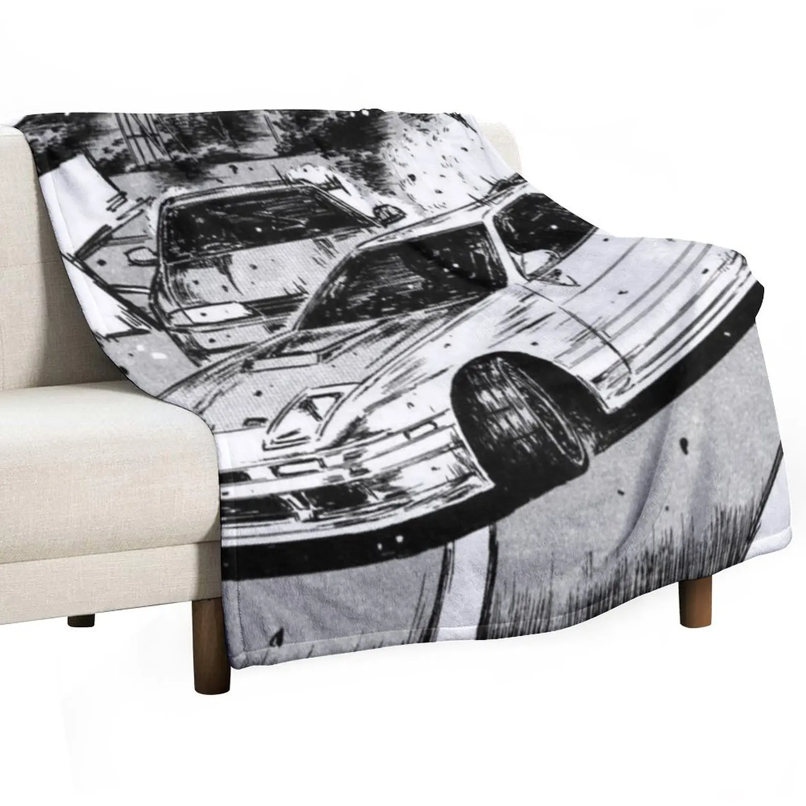 Initial D (Collection 2) Throw Blanket Sofas bed plaid Kid'S Sofa Blankets