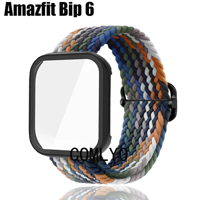 

Для Amazfit Bip 6 bip6 чехол для умных часов ремешок силиконовый ремешок защитный ПК полное покрытие против падения бампер ремешок для женщин и мужчин ремень