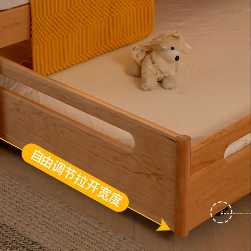 سرير أطفال نورديك بدون مسند ظهر حصير جميع سرير من الخشب الصلب شقة صغيرة توفير مساحة سرير بطابقين مقطورة الأم والطفل