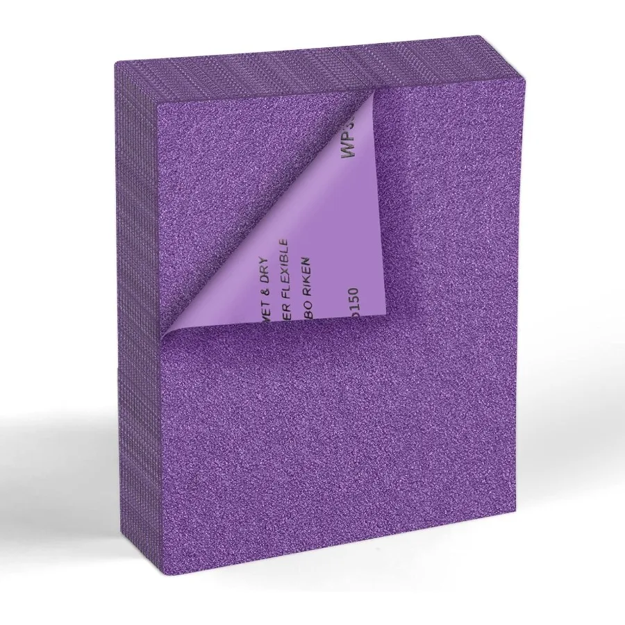 

MAXMAN 150 Grit Sandpaper 20 PCS Wet Dry Sandpaper Sheets 9 x 11 Inch Sand Paper for Wood Furniture White Fused Alumina Abrasiv