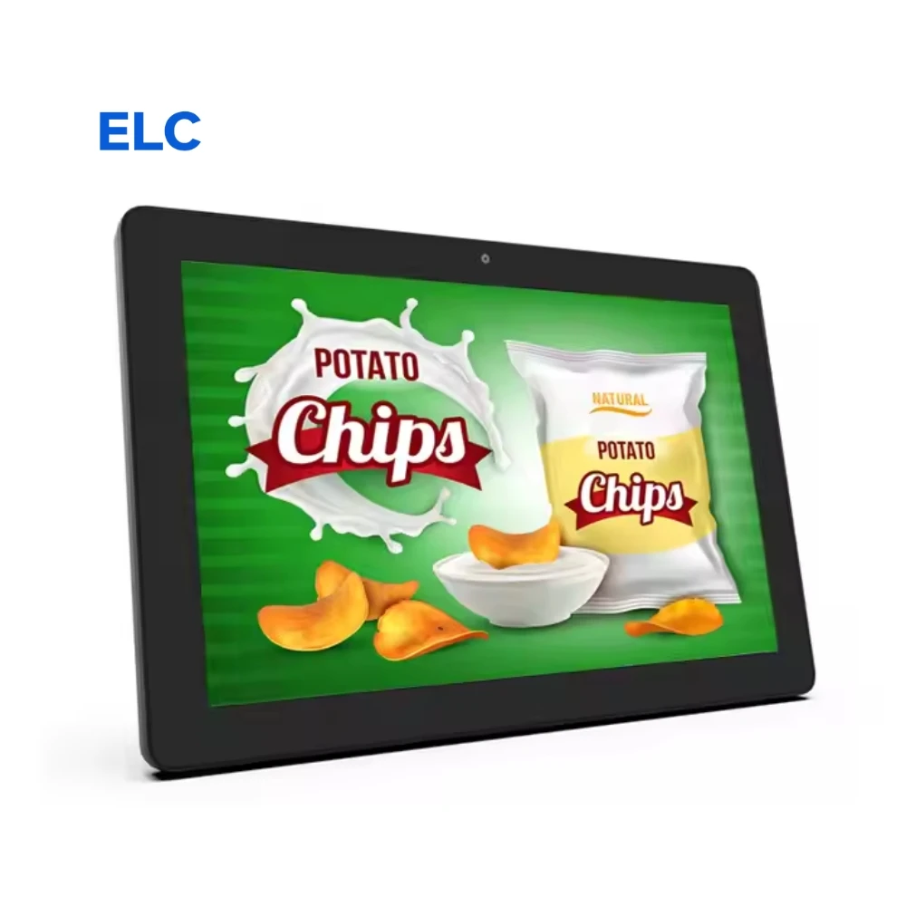 Design Rockchip Android POE Tablet Digital Signage Display Kiosk Business Black Wall Mount 10.1 Inch
