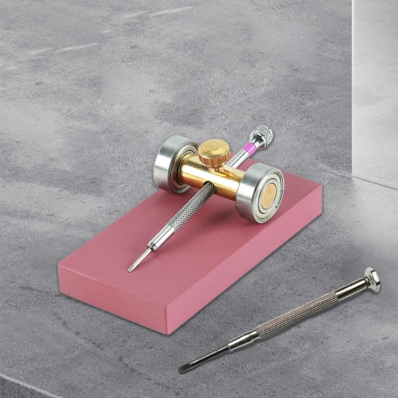 ipiip Compactly And Portable Screwdriver Sharpening Holder For Watch Back Cover Removal And Fixing Antirust Metal