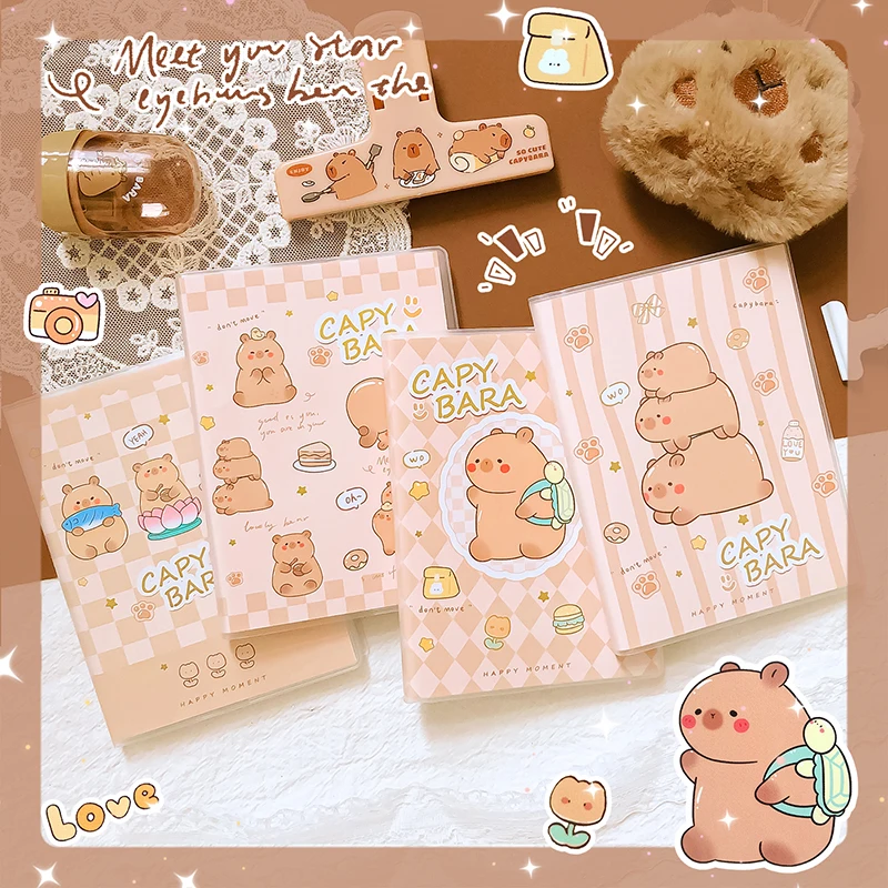 kawaii Stationery office accessories School supplies Capybara Portable Notebook Notepad For Daily Notes Pretty Stationery gift
