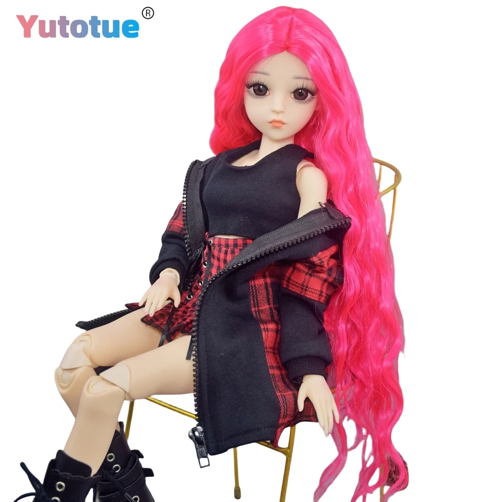 

YUTOTUE BJD Doll 60cm Height Girl Doll DIY Toy Wig Shoes Clothes Outfits Assembled Lifelike