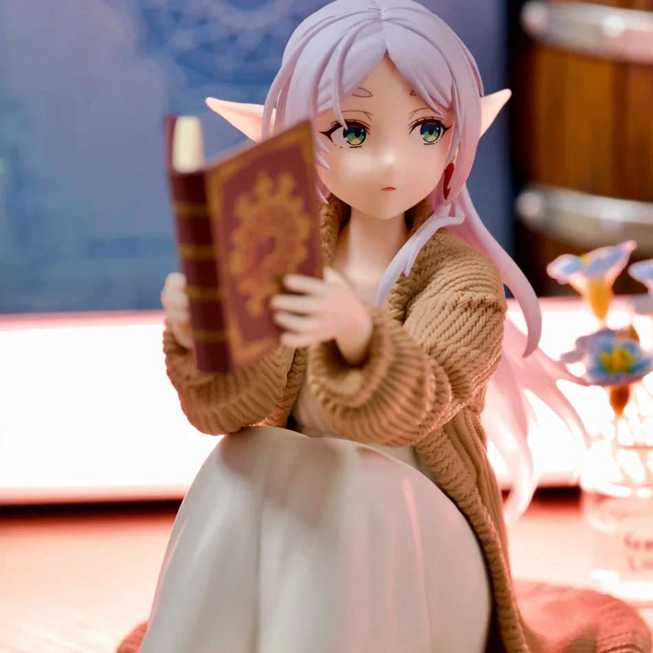 12cm frieren além do fim da jornada frieren anime figura desktop bonito noite-terno frieren figura de ação estatueta modelo boneca brinquedos